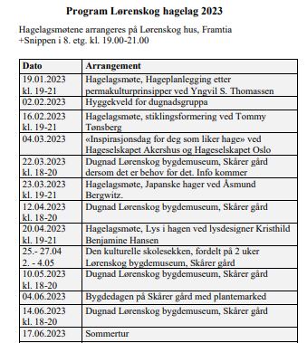 Forsidebilde program Lørenskog hagelag 2023